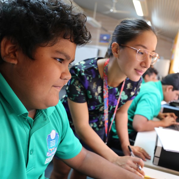 student-and-tutor Broom | Polly Farmer Foundation